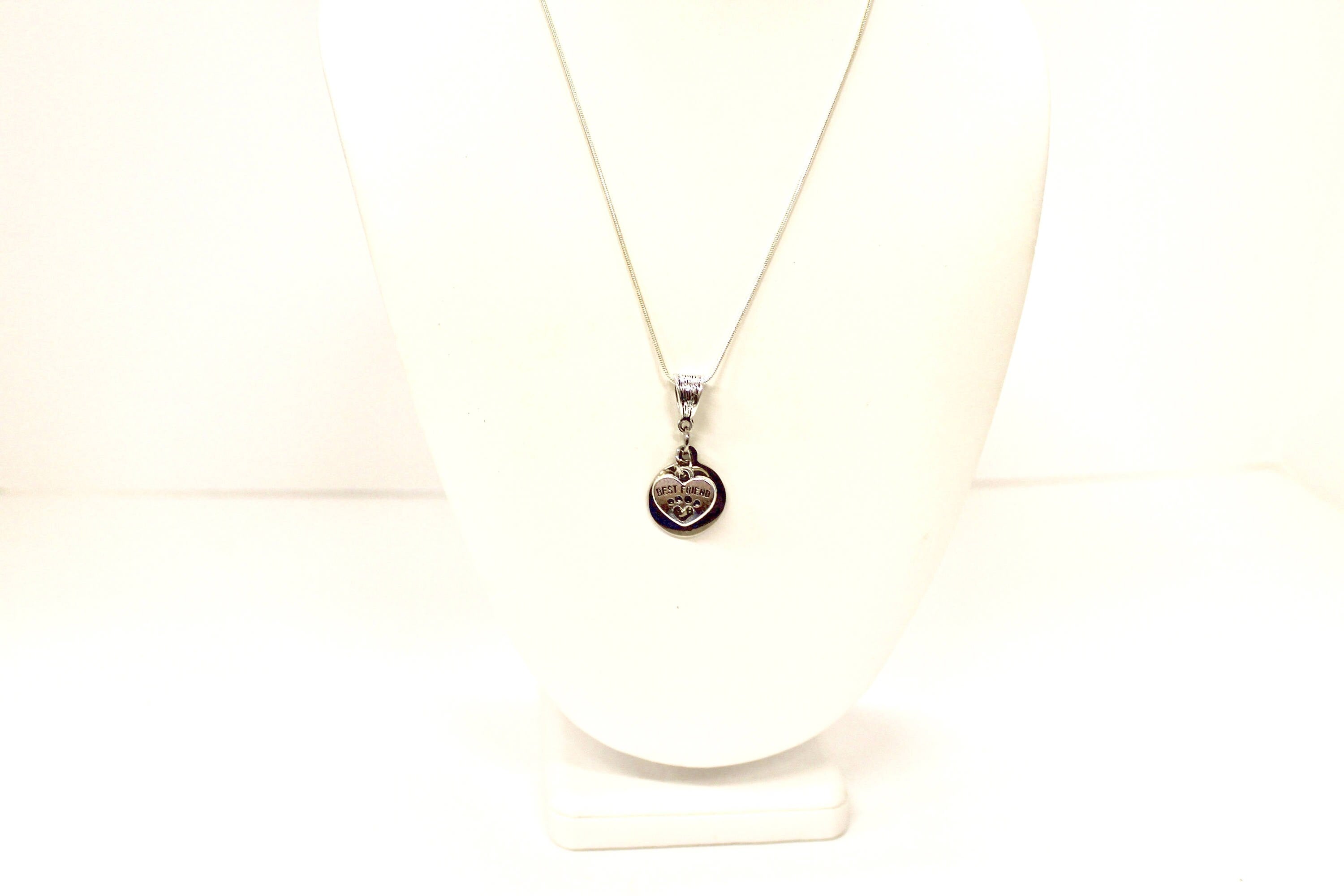 No Longer By My Side But Forever In My Heart Silver Necklace, Loved Pet Memorial Jewelry Gift For Her, Sympathy Pet Remembrance