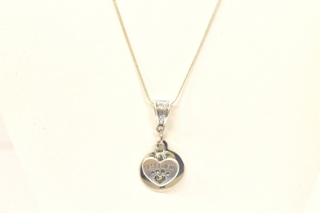 No Longer By My Side But Forever In My Heart Silver Necklace, Loved Pet Memorial Jewelry Gift For Her, Sympathy Pet Remembrance
